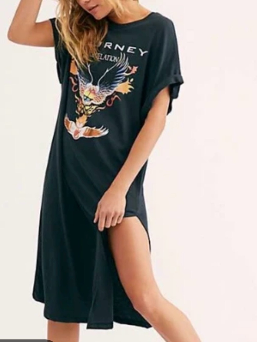 Free People Daydreamer Black Graphic 'Journey Revelation' Tee Dress - Picture 6 of 6